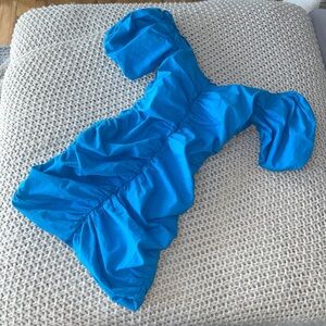 🦋Vibrant Blue Feminine Scrunch Dress Women’s Small NWOT